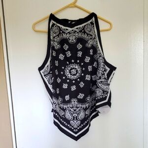 SHEIN Monochrome Paisley Tank Top
